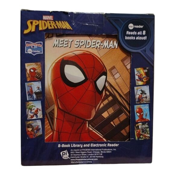 Marvel Spider-Man Me Reader 8-book Library & Electronic Reader (See Photos) NIB - Picture 3 of 6